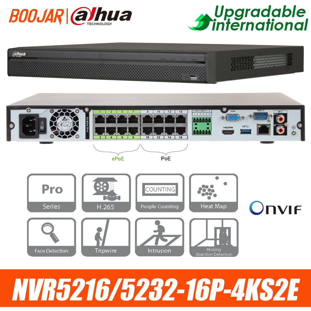 Dahua NVR 4K   NVR5216-16P-4KS2E   16p..